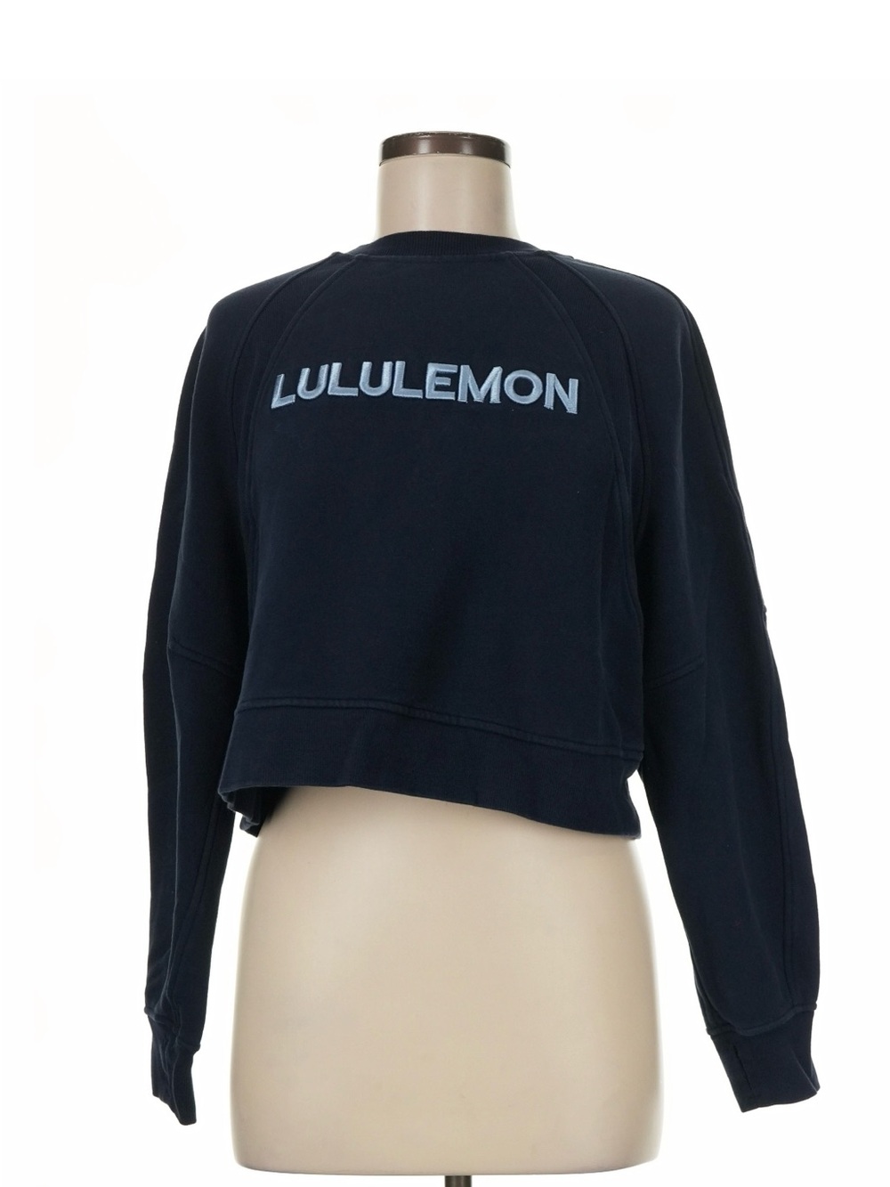 lululemon athletica Navy Cropped Logo Sweatshirt